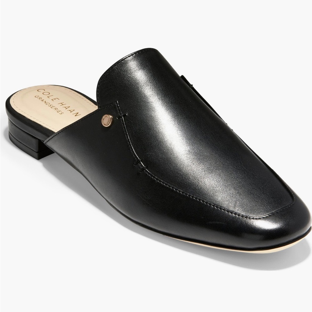 Cole Haan Black Leather Ryan Mules